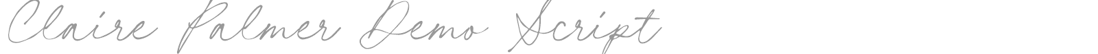 Claire Palmer Script font preview